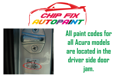 ACURA Paint Code Location