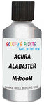 Detail brush applying Silver Metallic to a small door scratch on an Acura Csx, clean OEM finish