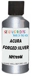 Detail brush applying Silver Metallic to a small door scratch on an Acura Tsx, clean OEM finish