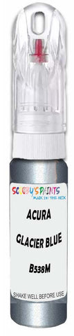 10ml–30ml touch-up kit for Acura Tsx chips and scratches, precise colour match to Glacier Blue Metallic B538M