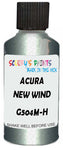 Detail brush applying Silver Metallic to a small door scratch on an Acura El, clean OEM finish