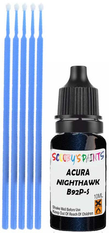 Close-up chip repair on 1998-2008 Acura Tl in factory Nighthawk Black Pearl (paint code B92P-S)