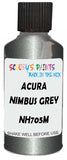 Detail brush applying Grey Metallic to a small door scratch on an Acura Mdx, clean OEM finish