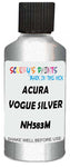 Detail brush applying Silver Metallic to a small door scratch on an Acura El, clean OEM finish