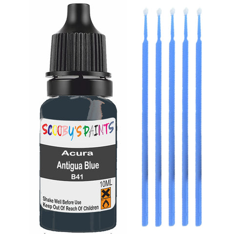 Touch Up Paint For Acura Legend Antigua Blue B41 Blue Scratch Stone Chip 10Ml