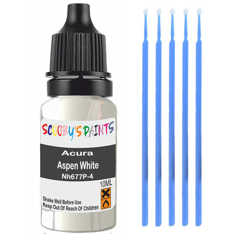 Touch Up Paint For Acura Mdx Aspen White Nh677P-4 White Scratch Stone Chip 10Ml