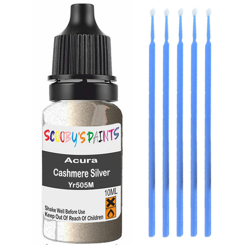 Touch Up Paint For Acura Legend Cashmere Silver Yr505M Silver/Grey Scratch Stone Chip 10Ml
