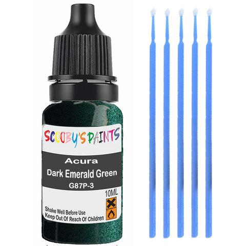 Touch Up Paint For Acura Tl Dark Emerald Green G87P-3 Green Scratch Stone Chip 10Ml