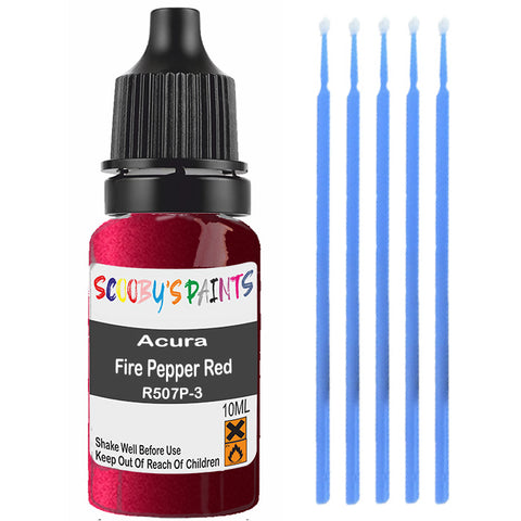 Touch Up Paint For Acura Tl Fire Pepper Red R507P-3 Red Scratch Stone Chip 10Ml