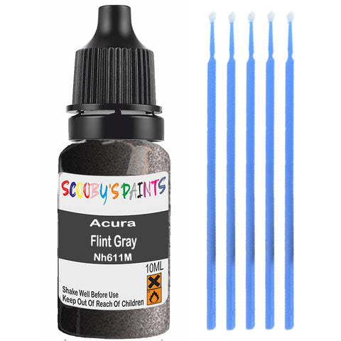 Touch Up Paint For Acura Rl Flint Gray Nh611M Silver/Grey Scratch Stone Chip 10Ml