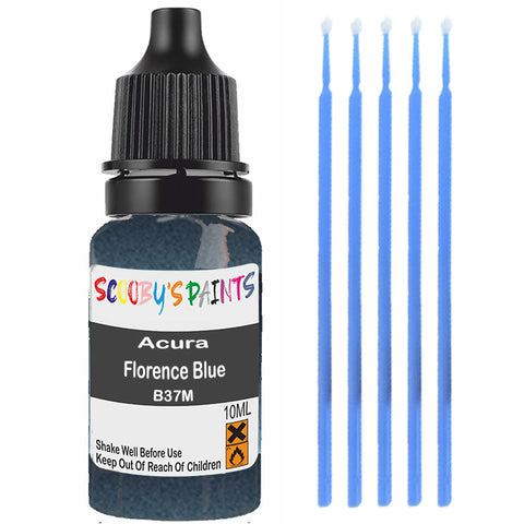 Touch Up Paint For Acura Legend Florence Blue B37M Blue Scratch Stone Chip 10Ml