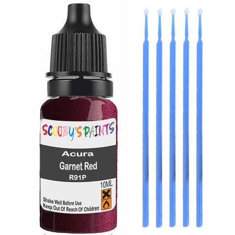 Touch Up Paint For Acura Vigor Garnet Red R91P Red Scratch Stone Chip 10Ml