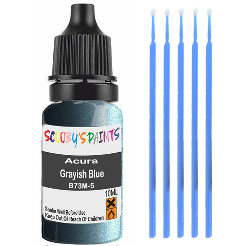 Touch Up Paint For Acura Cl Grayish Blue B73M-5 Blue Scratch Stone Chip 10Ml