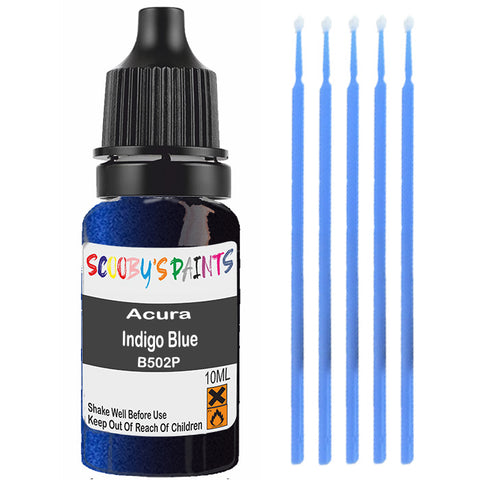 Touch Up Paint For Acura Rl Indigo Blue B502P Blue Scratch Stone Chip 10Ml