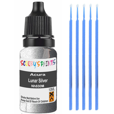Touch Up Paint For Acura Rl Lunar Silver Nh830M Silver/Grey Scratch Stone Chip 10Ml