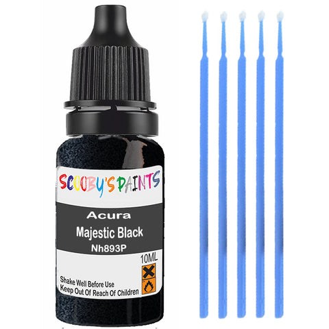 Touch Up Paint For Acura Tlx Majestic Black Nh893P Black Scratch Stone Chip 10Ml