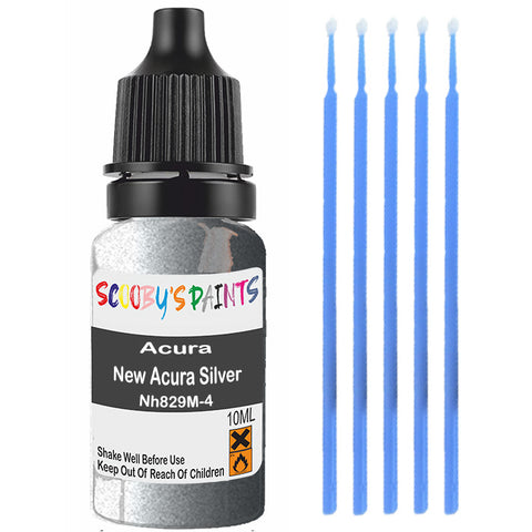 Touch Up Paint For Acura Rdx New Acura Silver Nh829M-4 Silver/Grey Scratch Stone Chip 10Ml