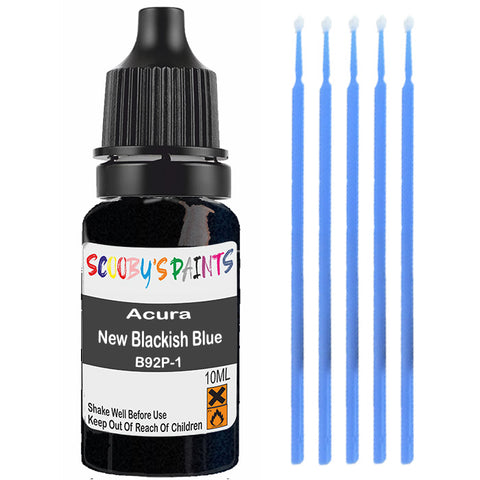 Touch Up Paint For Acura Integra New Blackish Blue B92P-1 Black Scratch Stone Chip 10Ml