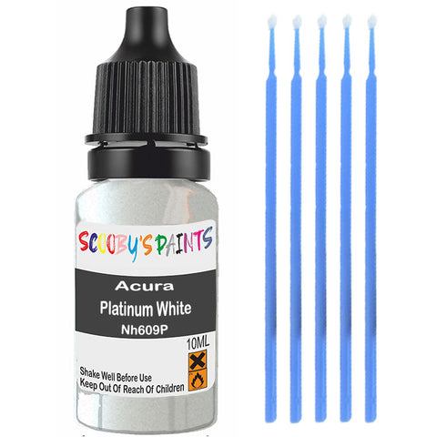 Touch Up Paint For Acura Tlx Platinum White Nh609P White Scratch Stone Chip 10Ml