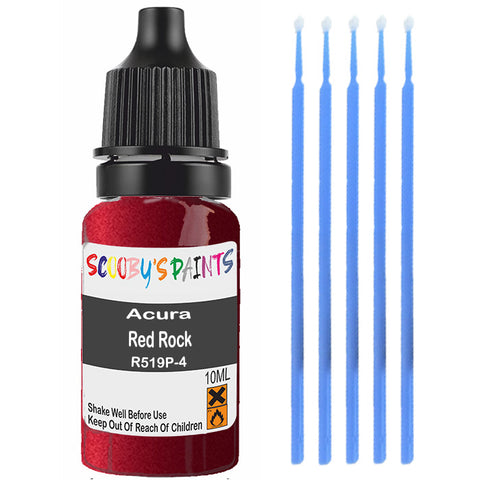 Touch Up Paint For Acura Mdx Red Rock R519P-4 Red Scratch Stone Chip 10Ml