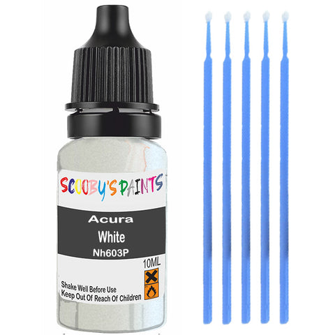 Touch Up Paint For Acura Mdx White Nh603P White Scratch Stone Chip 10Ml