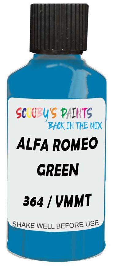 Touch Up Paint For Alfa Romeo 155 Code: 364 / Vmmt Green Metallic Scra ...