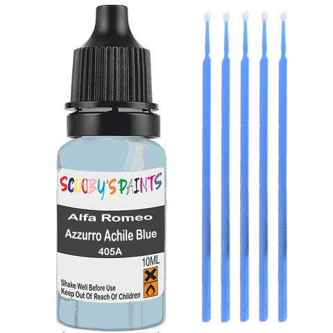 Touch Up Paint For Alfa Romeo 156 Azzurro Achile Blue 405A Blue Scratch Stone Chip 10Ml