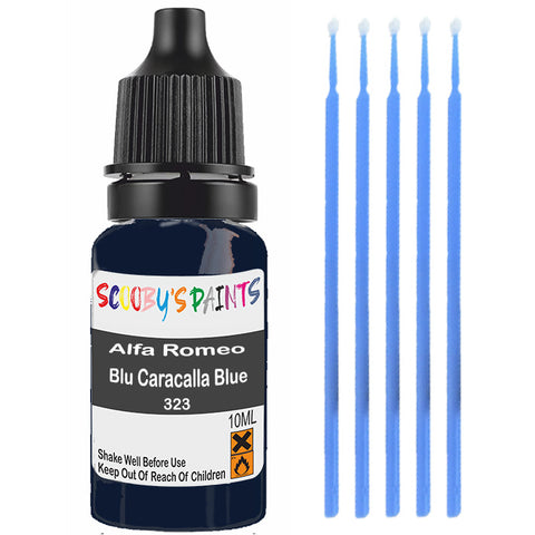 Touch Up Paint For Alfa Romeo Spider Blu Caracalla Blue 323 Blue Scratch Stone Chip 10Ml
