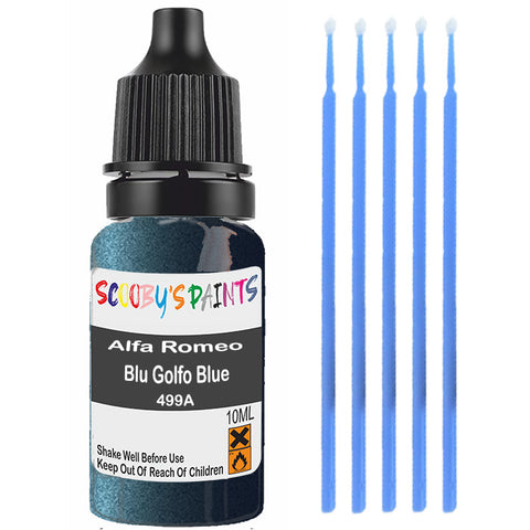 Touch Up Paint For Alfa Romeo 145146 Blu Golfo Blue 499A Blue Scratch Stone Chip 10Ml