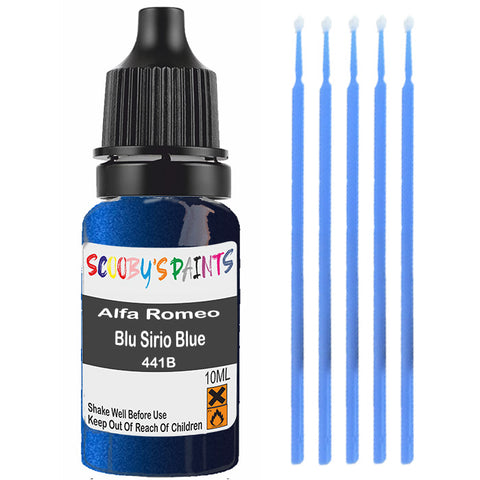Touch Up Paint For Alfa Romeo 145146 Blu Sirio Blue 441B Blue Scratch Stone Chip 10Ml