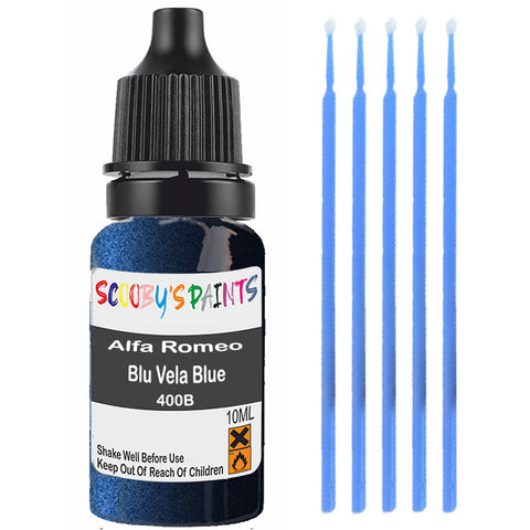 Touch Up Paint For Alfa Romeo Spider Blu Vela Blue 400B Blue Scratch Stone Chip 10Ml