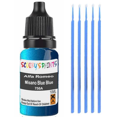 Touch Up Paint For Alfa Romeo Giulia Misano Blue Blue 756A Blue Scratch Stone Chip 10Ml