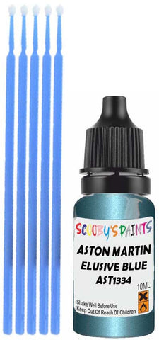 Close-up chip repair on 2004-2009 Aston Martin Vanquish S in factory Elusive Blue Mica (paint code AST1334)