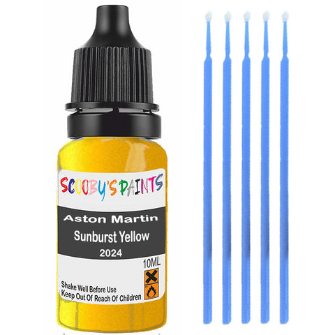 Touch Up Paint For Aston Martin V03 Sunburst Yellow 2024 Yellow Scratch Stone Chip 10Ml