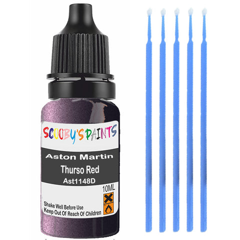 Touch Up Paint For Aston Martin All Models Thurso Red Ast1148D Purple-Violet Scratch Stone Chip 10Ml