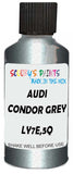 Detail brush applying Grey Metallic to a small door scratch on an Audi Allroad Quattro, clean OEM finish