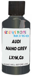 Detail brush applying Grey Metallic to a small door scratch on an Audi A5 Sportback, clean OEM finish