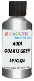 Detail brush applying Grey Metallic to a small door scratch on an Audi Allroad Quattro, clean OEM finish