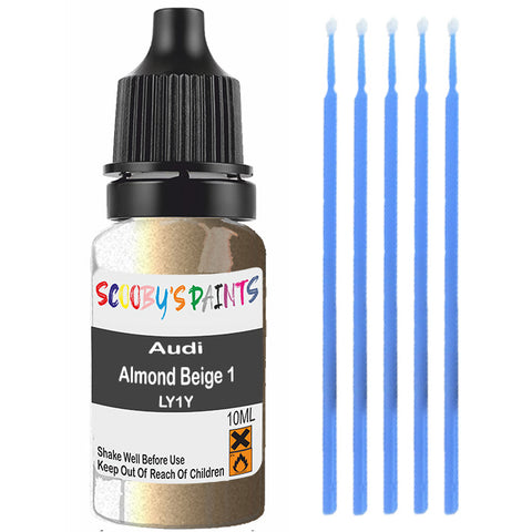 Touch Up Paint For Audi 90 Almond Beige 1 Ly1Y Beige Scratch Stone Chip 10Ml