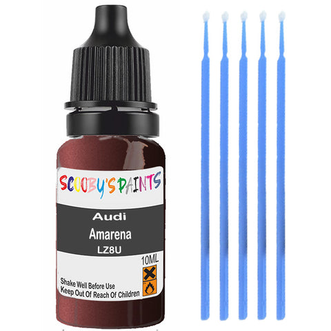 Touch Up Paint For Audi 100 Amarena Lz8U Red Scratch Stone Chip 10Ml