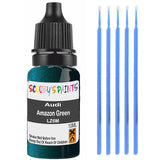 Touch Up Paint For Audi 80 Amazon Green Lz6M Blue Scratch Stone Chip 10Ml