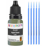 Touch Up Paint For Audi A6 Allroad Apple Green Lx6L Green Scratch Stone Chip 10Ml