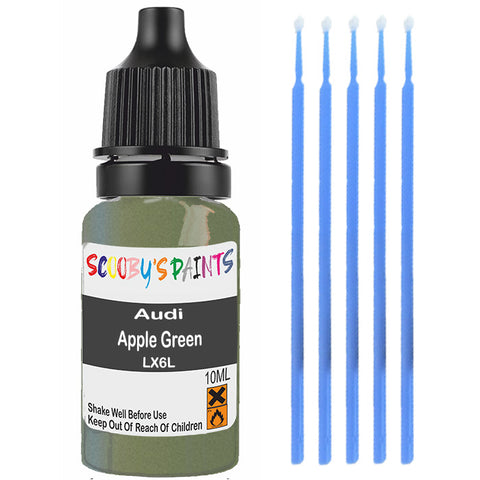 Touch Up Paint For Audi A6 Allroad Apple Green Lx6L Green Scratch Stone Chip 10Ml