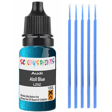 Touch Up Paint For Audi A4 Allroad Atoll Blue Lz5Z Blue Scratch Stone Chip 10Ml