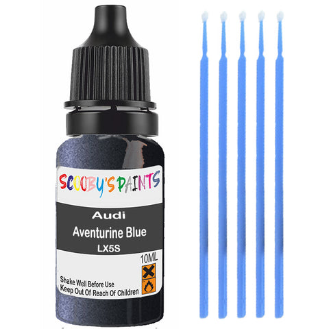 Touch Up Paint For Audi A6 Allroad Quattro Aventurine Blue Lx5S Blue Scratch Stone Chip 10Ml