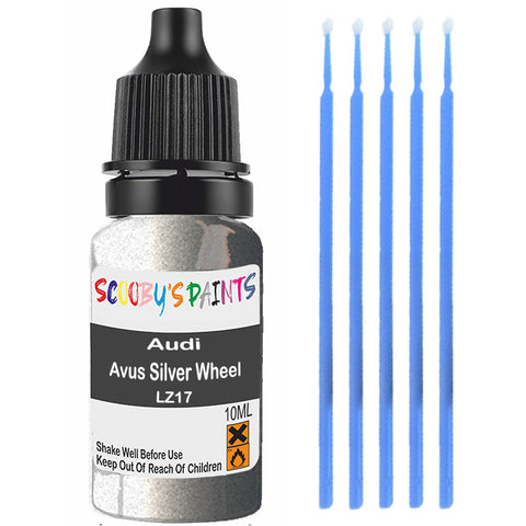 Touch Up Paint For Audi A4 Cabrio Avus Silver Wheel Lz17 Grey Scratch Stone Chip 10Ml