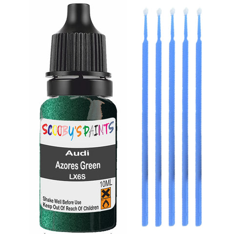 Touch Up Paint For Audi A1 Azores Green Lx6S Green Scratch Stone Chip 10Ml
