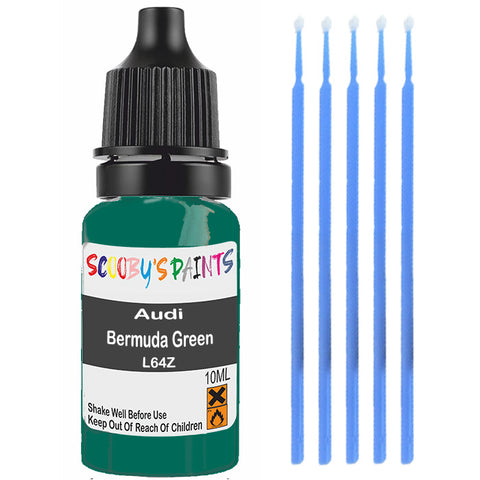 Touch Up Paint For Audi 80 Bermuda Green L64Z Green Scratch Stone Chip 10Ml