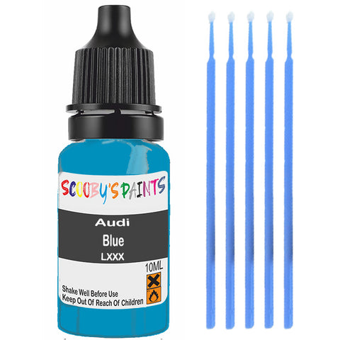 Touch Up Paint For Audi A6 Blue Lxxx Blue Scratch Stone Chip 10Ml