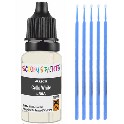 Touch Up Paint For Audi A6 Allroad Calla White Lr9A White Scratch Stone Chip 10Ml